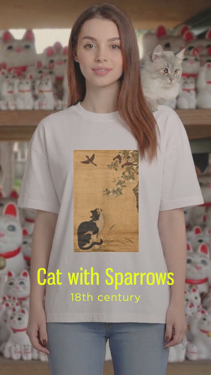 Cat with Sparrows